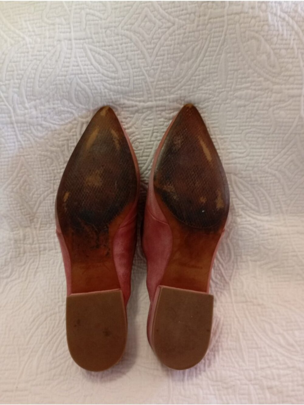 Cole Haan Womens Pointed Toe Pink Suede Mule Flats 9B - Picture 8 of 12